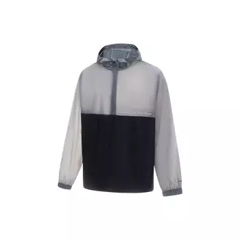 Li-Ning Однотонная ветровка с капюшоном и длинным рукавом на полумолнии для мужчин AFDT545-3 XL