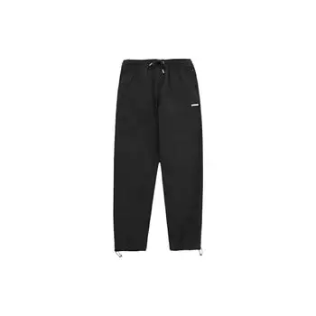 Li Ning однотонные эластичные теплые повседневные брюки мужские черные AKXR537-2 S