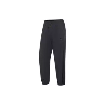 Li-Ning однотонные быстросохнущие дышащие свободные спортивные штаны на шнурке женские плавки черные AYKT500-3 S
