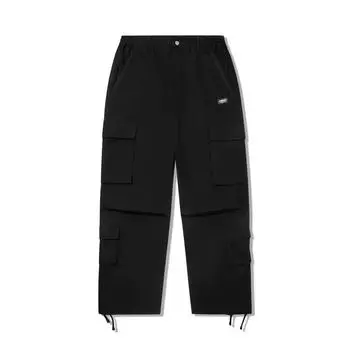 Li Ning Однотонные Дышащие Универсальные Свободные Повседневные Брюки Мужские низы Черный AKXV311-1 L