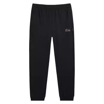 Li Ning Однотонные Дышащие Универсальные Зауженные Вязаные Спортивные Брюки Женские низы Черный AKLVB66-1 S