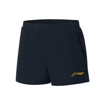 Li-Ning Однотонные, с принтом логотипа и букв, быстросохнущие, классные, повседневные шорты, женские, черные AAPT022-2 XL