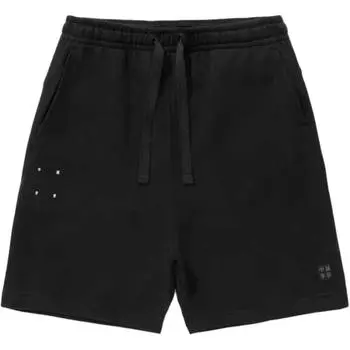 Li Ning Однотонные шорты средней посадки на кулиске, удобные, дышащие, с прямыми штанинами, спортивные шорты для мужчин, черные AKSU999-1 S