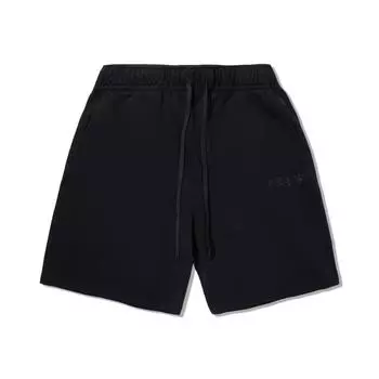 Li Ning Однотонные шорты средней посадки с кулиской, дышащие, универсальные, свободные, повседневные, мужские шорты, черные AKSV715-2 M