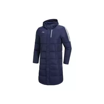 Li Ning однотонный длинный толстый пуховик мужская верхняя одежда AYMN075-3 XL