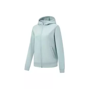 Li-Ning однотонный кардиган с капюшоном спортивная толстовка с капюшоном женские толстовки Stone-Blue-Gray AWDT776-1 S