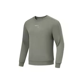 Li Ning однотонный круглый вырез свитер трикотажный свитшот мужской свитшот омарово-зеленый AWDU057-8 M