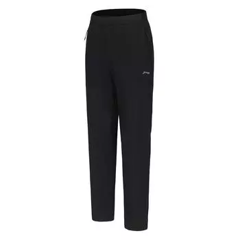 Li-Ning однотонный логотип с принтом повседневные длинные брюки трикотажные спортивные брюки унисекс плавки черные AKLU291 L