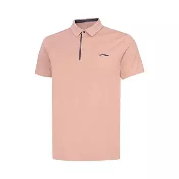 Li Ning однотонный пуловер для фитнеса, спортивная рубашка-поло, мужские топы, новые-туманно-розово-розовые APLU119-6 S