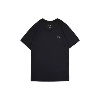 Li-Ning Однотонный пуловер с коротким рукавом футболка мужские топы YTST079-1 M