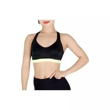 Li Ning однотонный спортивный бюстгальтер женское нижнее белье черный AUCQ008-2 S