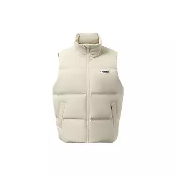 Li Ning однотонный свободный жилет с воротником-стойкой, женские жилеты, туман-хаки AMRR032-1 XL