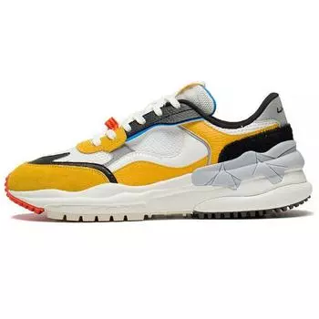 Li Ning Origin CF светоотражающие трендовые амортизирующие нескользящие прочные низкие спортивные повседневные туфли мужские кроссовки желтые белые AGLS157-2 42