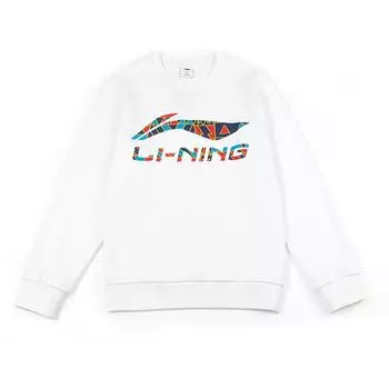 Li Ning Outdoor Casual Loose Pullover Sweatshirt Unisex Sweatshirt White YWDU349-1 XXL