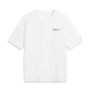 Li-Ning Outdoor Series CF Water Resistant Comfortable Antibacterial Short Sleeve T-Shirt Men Tops Standard-White ATSV189-8 S