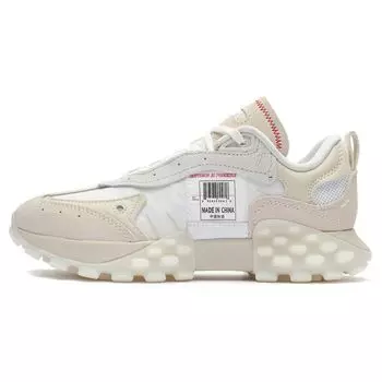 Li Ning Overload Нескользящие износостойкие дышащие низкие спортивные повседневные туфли женские кроссовки Off-White ARYR026-10 37