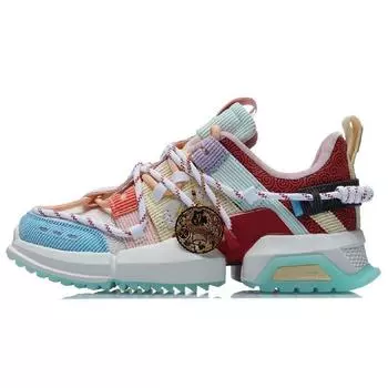 Li Ning Pangu CNY Daily Prosperity Ткань Амортизирующая Нескользящая Износостойкая Дышащая Легкая Низкая Спортивная Повседневная Обувь AGLR140-1 38