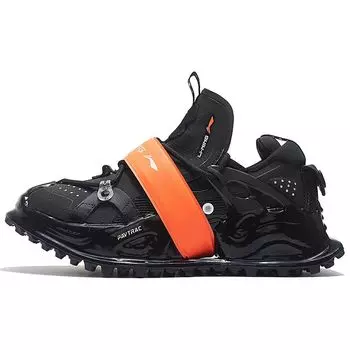 Li Ning Pangu Halo светоотражающие легкие высокопрочные модные спортивные повседневные туфли женские кроссовки стандартные черные AZGS102-1 35