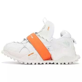 Li Ning Pangu Halo светоотражающие легкие высокопрочные модные низкие спортивные повседневные туфли женские кроссовки белые оранжевые AZGS102-2 35