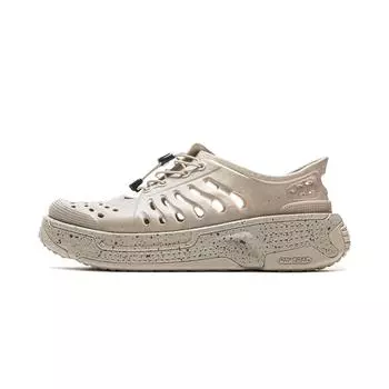 Li Ning Pangu Trek Легкие Высокоэластичные Модные Нескользящие Износостойкие Кроссовые Ботинки Унисекс Овсяно-Серый AZSV025-1 37