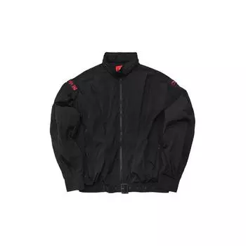 Li Ning Paris Fashion Week Runway Series Свободная повседневная складная куртка-шляпа Мужские куртки Черный AJDP019-3 XS