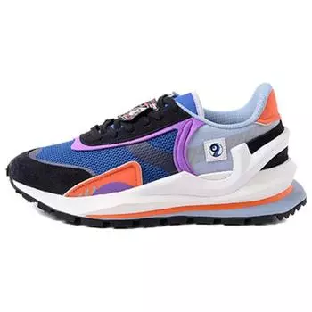 Li Ning Paris Fashion Week Series 92 Square Round Deluxe Удобные универсальные нескользящие повседневные туфли с низким верхом Мужские кроссовки Синие Черные AGCR047-5K 39