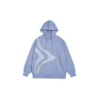 Li Ning Paris Fashion Week Series свободный свитер с капюшоном повседневная спортивная толстовка мужские толстовки Hometown-Blue AWDR167-1 XL