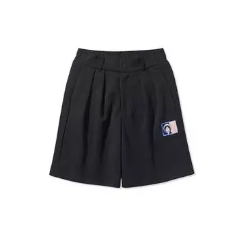 Li Ning Paris Fashion Week SS20 свободные шорты мужские шорты черные AKSQ143-3 XL