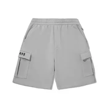 Li Ning Phil Hackett Художник Лимитированная Серия Спортивные Минималистичные Однотонные Повседневные Шорты Мужские шорты Геологически-Серый AKSV137-2 M