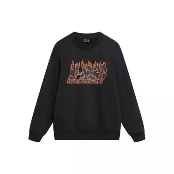Li-Ning Phil Hackett Joint Collection, флисовая толстовка с круглым вырезом и принтом, мужские топы, черный AWDT949-1 L