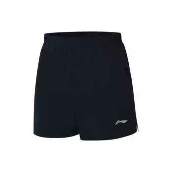 Li-Ning Ping Pong Elite Series однотонные прямые повседневные шорты средней посадки унисекс черные AAPT025-2 L