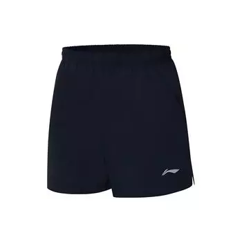 Li-Ning Ping Pong Elite Series однотонные прямые повседневные шорты средней посадки унисекс черные AAPT025-2 XL