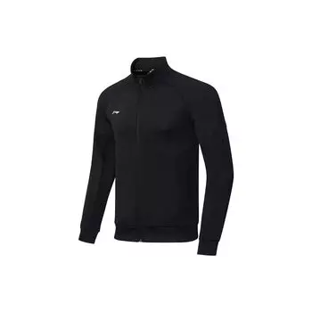 Li Ning Ping Pong Series однотонный кардиган с логотипом, мужская толстовка, черный цвет AWDR749-2 S