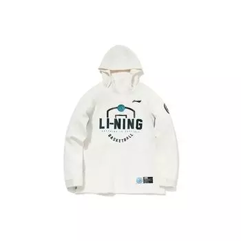 Li Ning Письмо Принт Пуловер Длинный Рукав Толстовка Мужская Толстовка Белый AWDR089-2 M