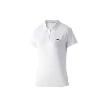Li Ning Plain Casual с коротким рукавом Поло Рубашка Женские топы Белый APLR004-1 S