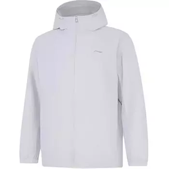 Li-Ning Plain Color Cardigan Jacket Simple Versatile Comfortable Sports Windbreaker Men outerwear Light-Gray AFDV957-7 2XL