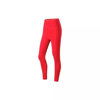 Li Ning Plain High-Wisted Tight Fitness Брюки женские низ Красный AULT010-8 M