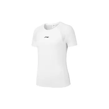 Li Ning Plain Hollow Breathable Sports Short Sleeve T Shirt Women Tops White YTST042-1 S