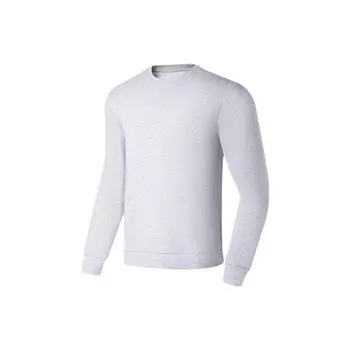 Li Ning Plain Logo Pullover Sweatshirt Men tops Heather-Gray AWDT101-9 M