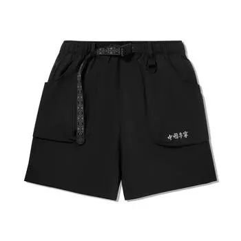 Li-Ning Plain Mid-Rise Breathable Versatile Straight-Leg Sports Shorts Men shorts Black AKSV511-3 S