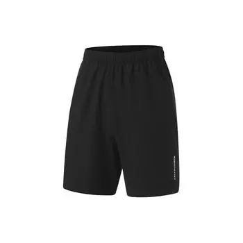 Li-Ning Plain Mid-Waist Loose Straight-Leg Sports Shorts Men shorts Black AKSU785-1 S
