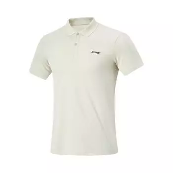 Li-Ning Plain Minimalist Versatile Casual Short Sleeve Polo Shirt Men tops Off-White APLU141-1 3XL