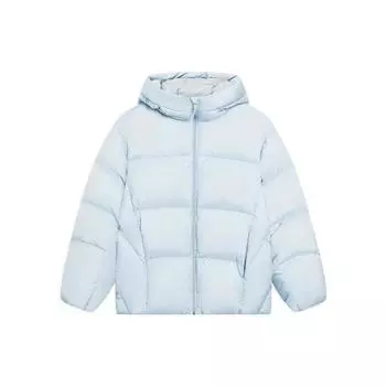 Li Ning Plain молния воротник-стойка капюшон пуховик унисекс верхняя одежда небесно-голубой AYMS378-2 XXL