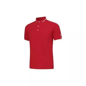 Li Ning Plain Pullover Рубашка поло с коротким рукавом Унисекс Рубашки поло Bull-Red APLR071-2 M