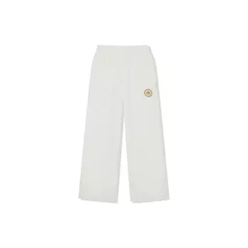 Li Ning Plain Straight Leg Knitted Casual Pants Womens Low Off-White AKXT194-1 XL