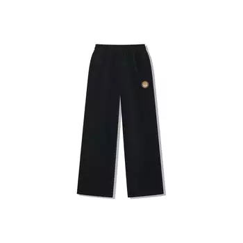 Li Ning Plain Straight Leg Knitted Casual Pants Womens Lows Black AKXT194-2 XL