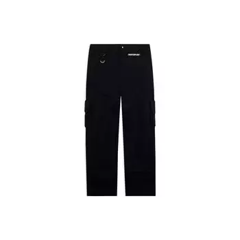 Li Ning Plain Straight Loose Casual Брюки унисекс низ Черный AKXSC75-1 XL