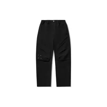 Li Ning Plain Straight Loose Sports Casual Брюки мужские низы черные AYKU149-2 L
