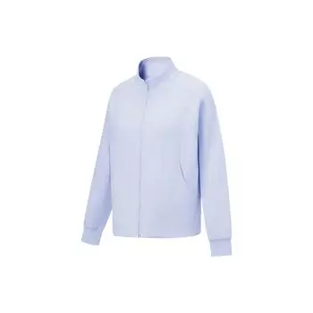 Li Ning Plain Zipper Stand Collar Sweatshirt Women tops Light-Blue AWDT508-4 XL