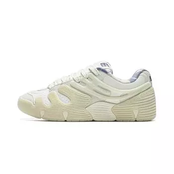 Li Ning Pleasures Серия для скейтбординга Модные спортивные Прочные Нескользящие Низкие кеды Унисекс Кроссовки Молочно-белый AEPU085-1 44
